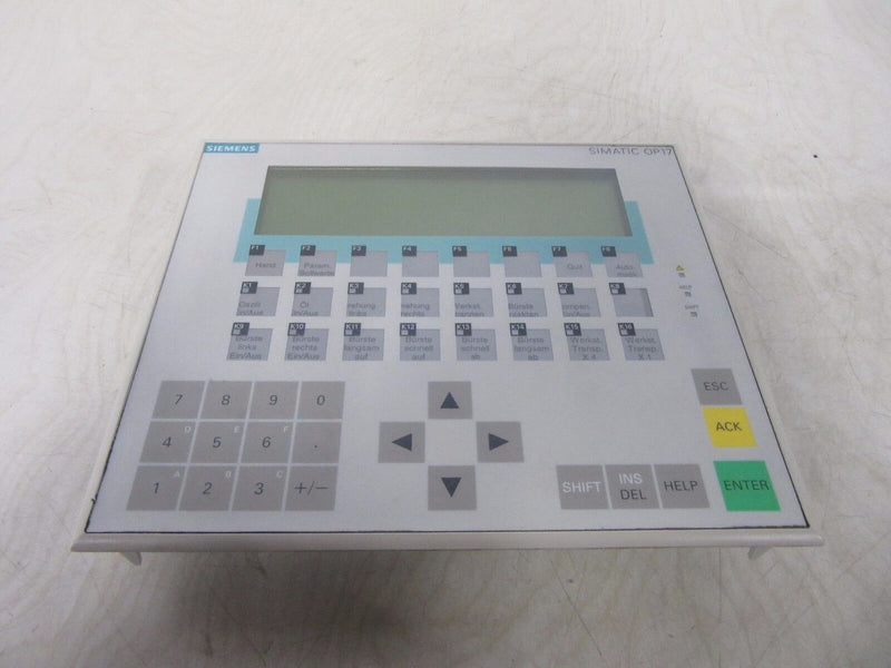 Siemens Simatic Operator Panel OP 17-PP 6AV3 617-1JC00-0AX1  