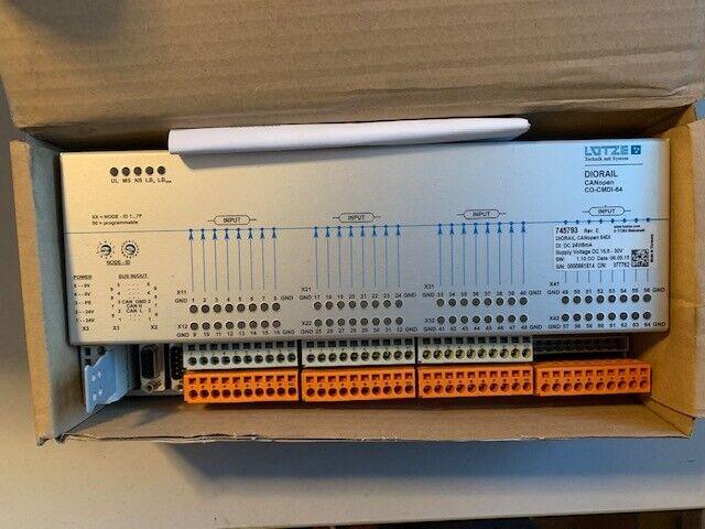Luetze DIORAIL CANopen CO-CMDI-64Di 24V/DC Art.Nr. 745793 unused