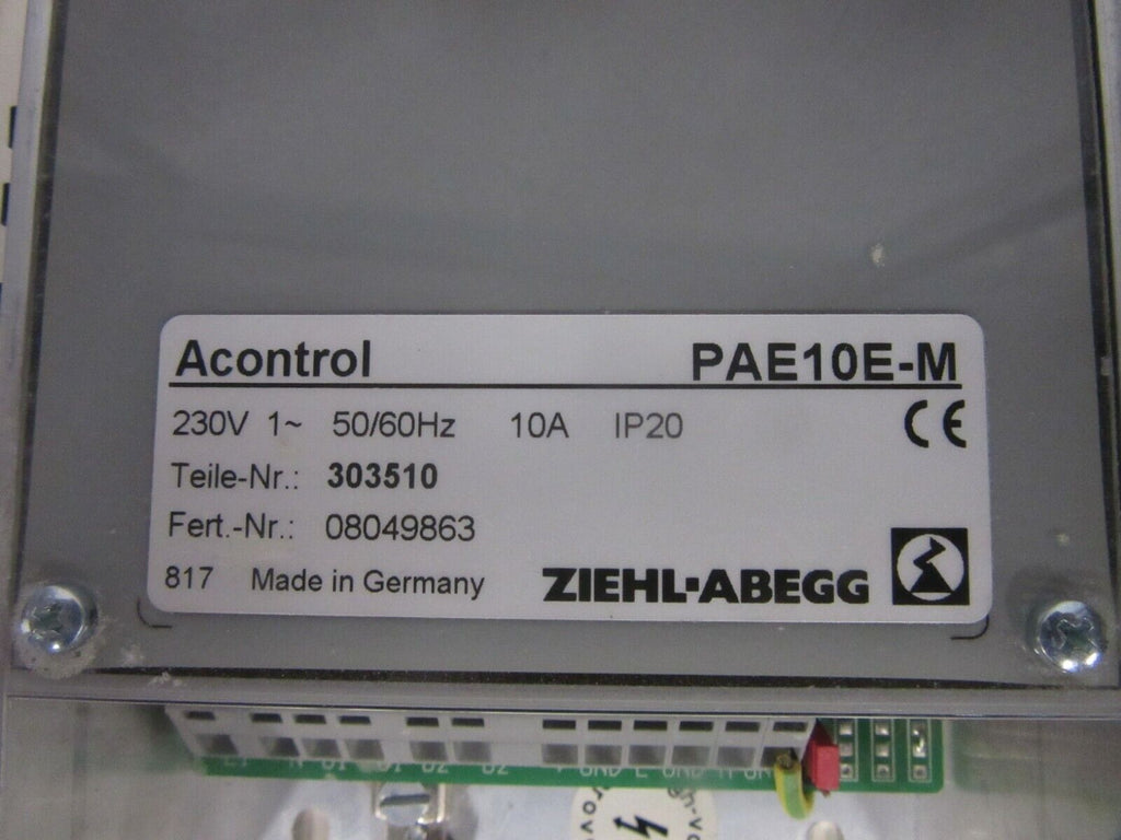 Ziehl-Abegg  PAE 10 E-M Frequenzsteuerung  Steuerung Drehzahlsteuerung