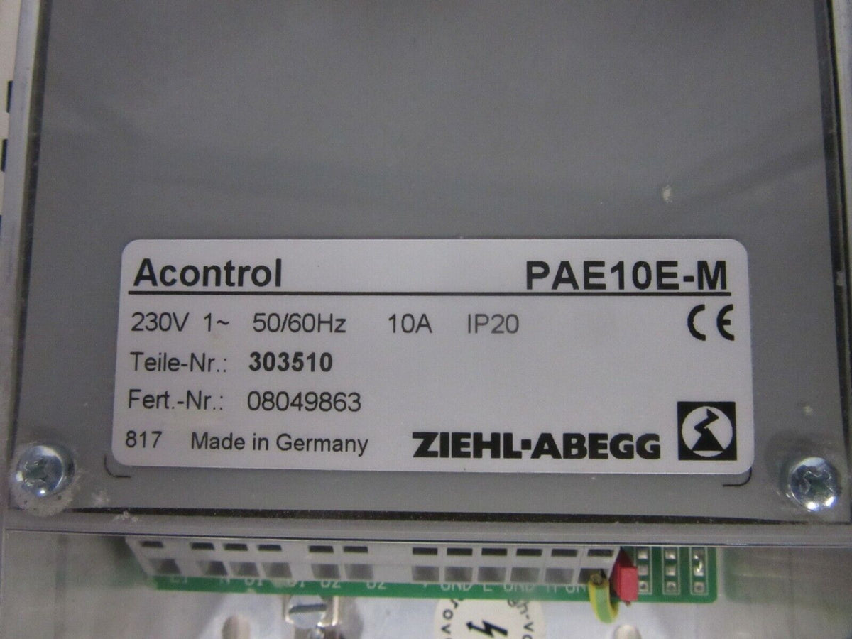 Ziehl-Abegg  PAE 10 E-M Frequenzsteuerung  Steuerung Drehzahlsteuerung
