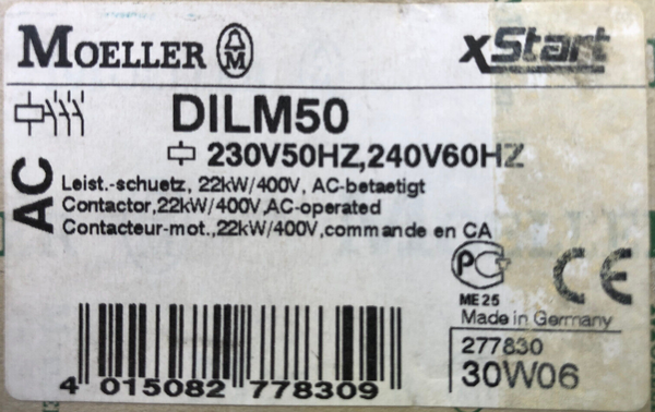 Moeller-EATON Schütz DILM50 22KW/400V, AC betätigt
