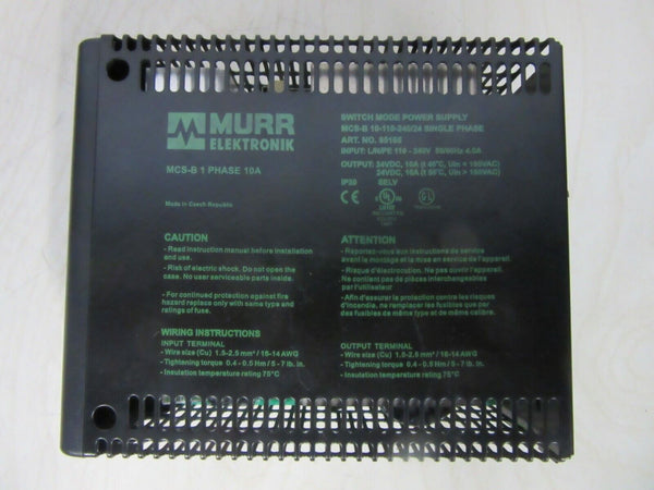 MURR Elektronik  MCS-B 10-110-240/24 Single Phase Switch Mode Power Supply 