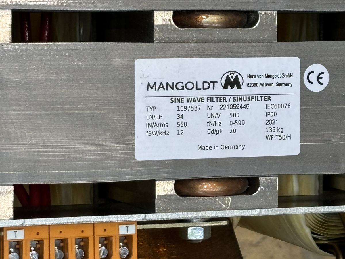 Mangoldt Sine Wave Filter Typ 1097587 Nr 221059445 Sinusfilter Year 2021