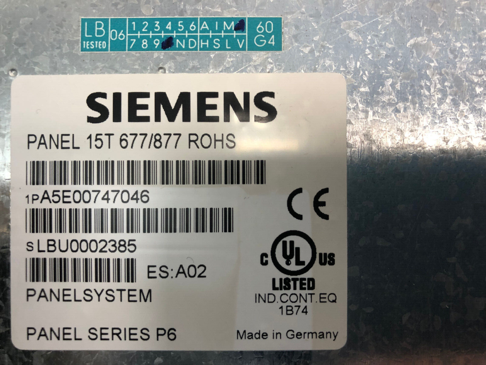 Siemens 6AV7671-1EX01-0AB0 E: 02 Panel PC Remote Kit mit Panel 15T 677/877 ROHS