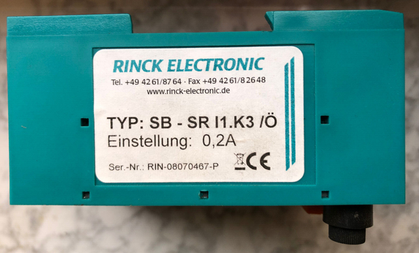Rinck Electronic Typ: SB-SR I1.K3/Ö Einstellung 0,2A