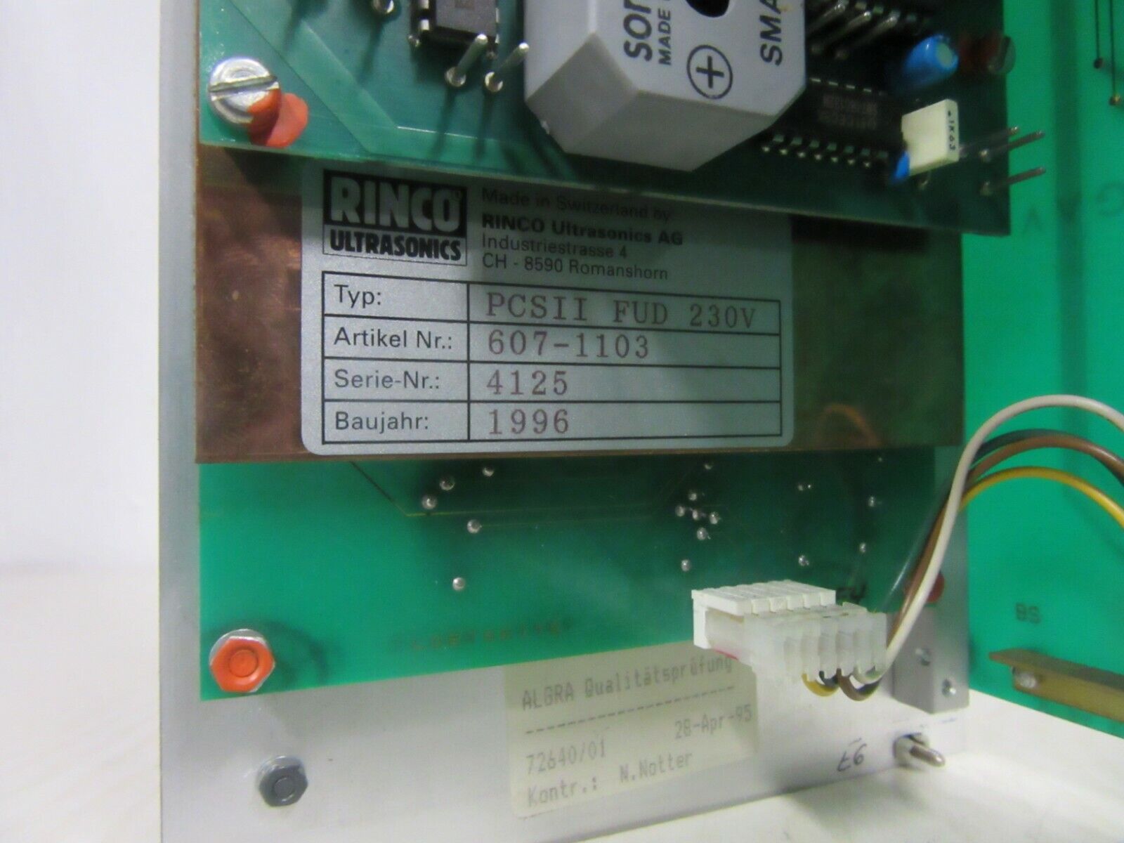 Rinco Ultrasonics PCSII FUD 230V Process Control System