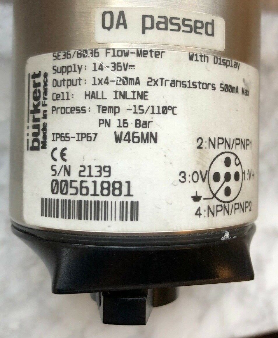 Inline Durchflusstransmitter Bürkert SE36/8036 561881