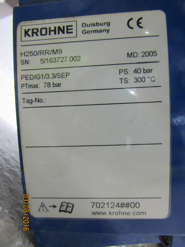 KROHNE H250 H250/RR/M9 SN:  5/163727.002 - used -