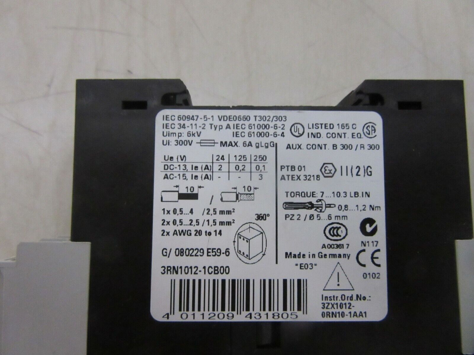 Siemens Simirel   3RN1012- 1CB00