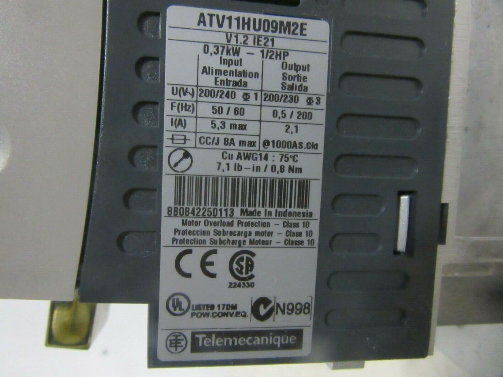 Telemecanique Altivar 11 ATV11HU09M2E Freguenzumrichter