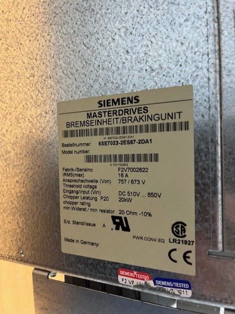 Siemens 6SE7023-2ES87-2DA1 BRAKINGUNIT