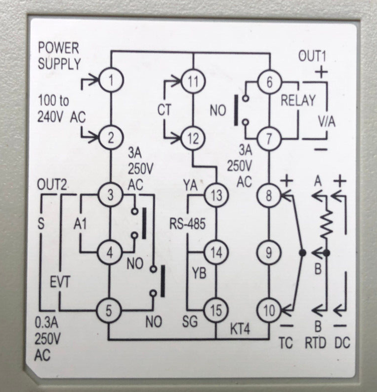 Matsushita NAIS KT4 Temperature Controller AK112100 Temperaturregler