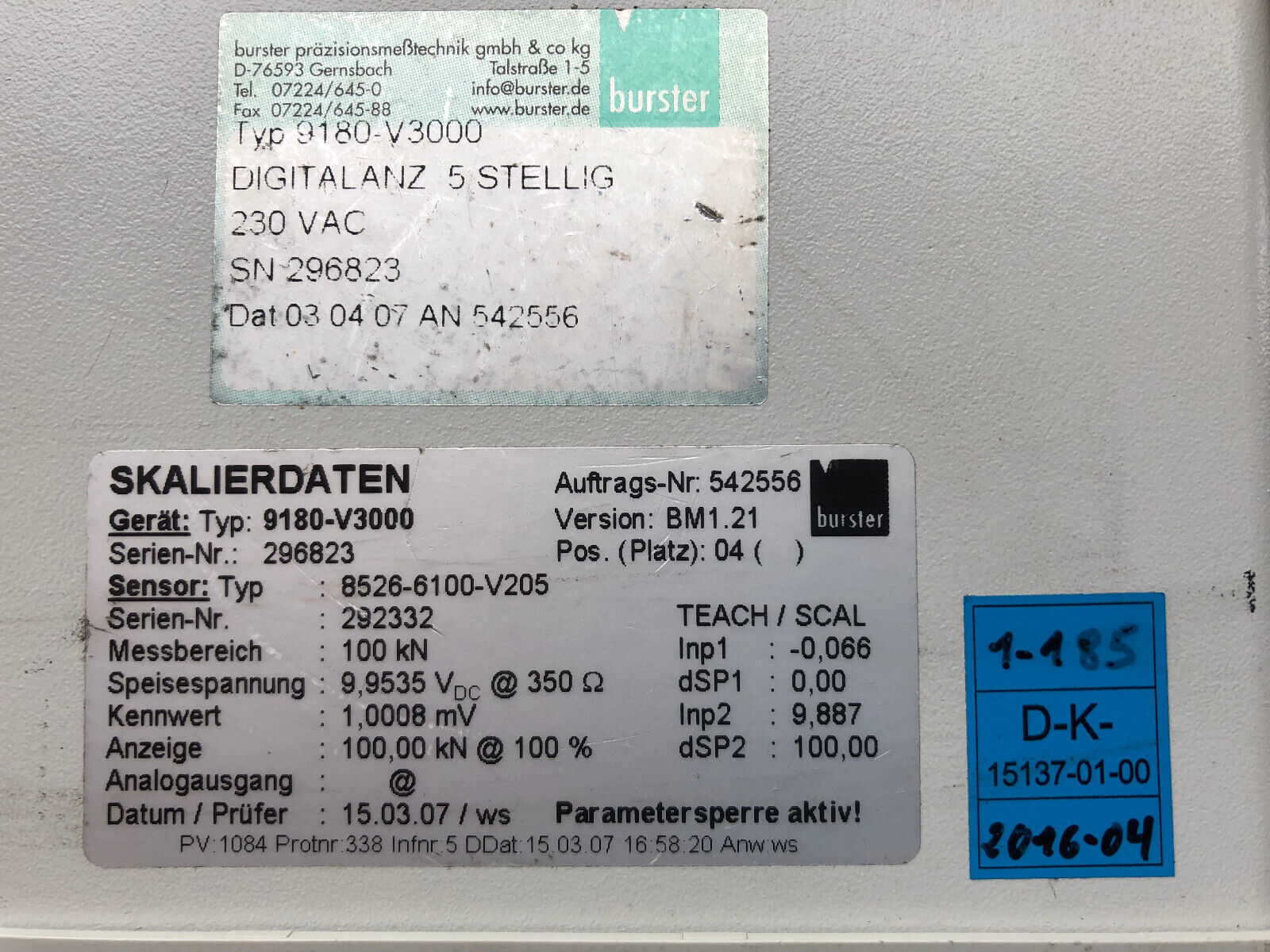 Burster Digitalanzeiger 9180 V3000