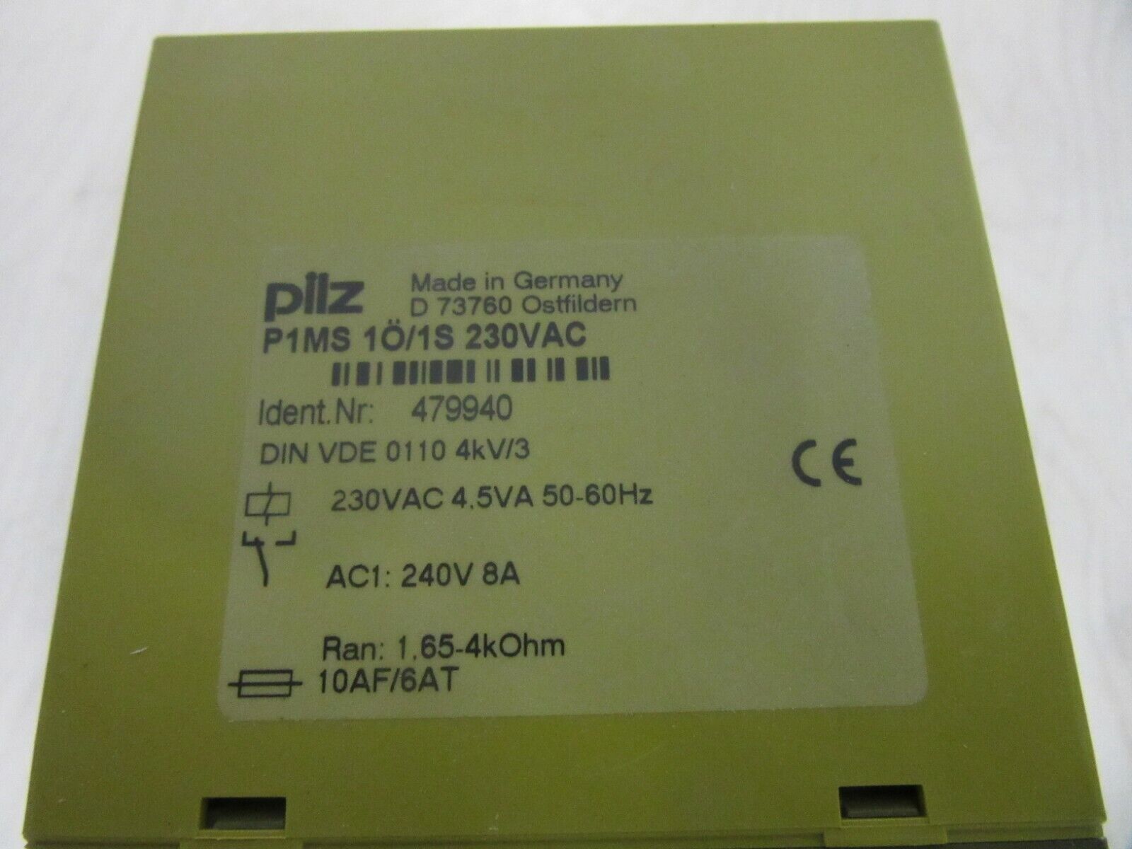 Pilz Relais  P1MS 1Ö/1S 230VAC 479940