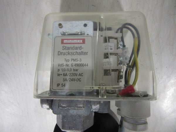 minimax Standard-Druckschalter PMS-3 mit Wika Druckmanometer 16 bar