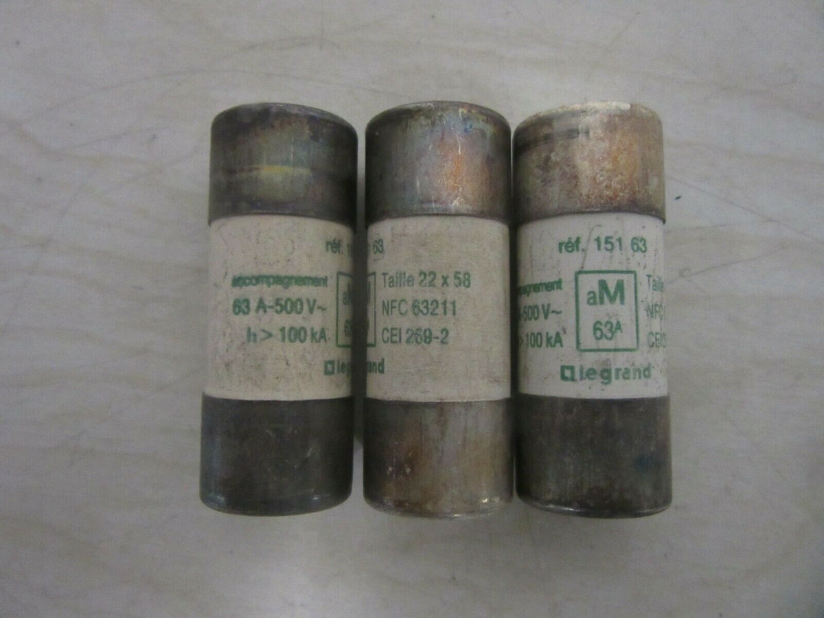 Sicherung Typ: aM   22 x 58 63A  500V -3pieces-