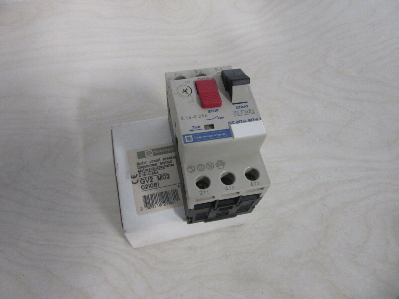 Telemecanique  GV2M02 Motorschutzschalter 0,16-0,25A