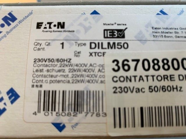 EATON  Contactor/Schütz 22KW 230V DIL M50 XTCE050D