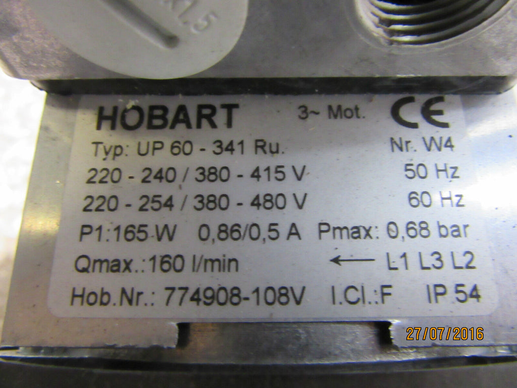HOBART UP 60-341 Ru. 774908-108V Pumpenmotor 
