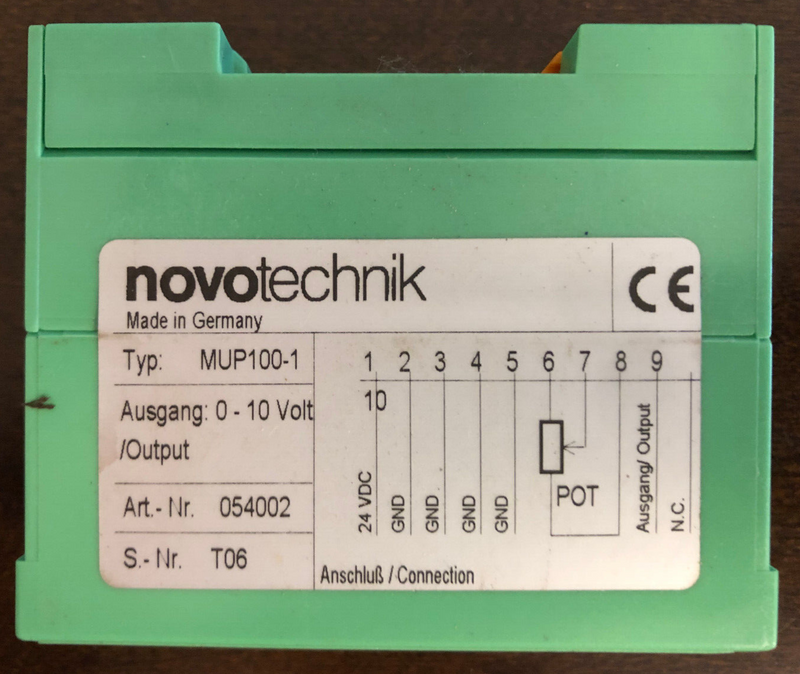 novotechnik Messwertumformer Typ MUP100-1 Art.-Nr. 054002