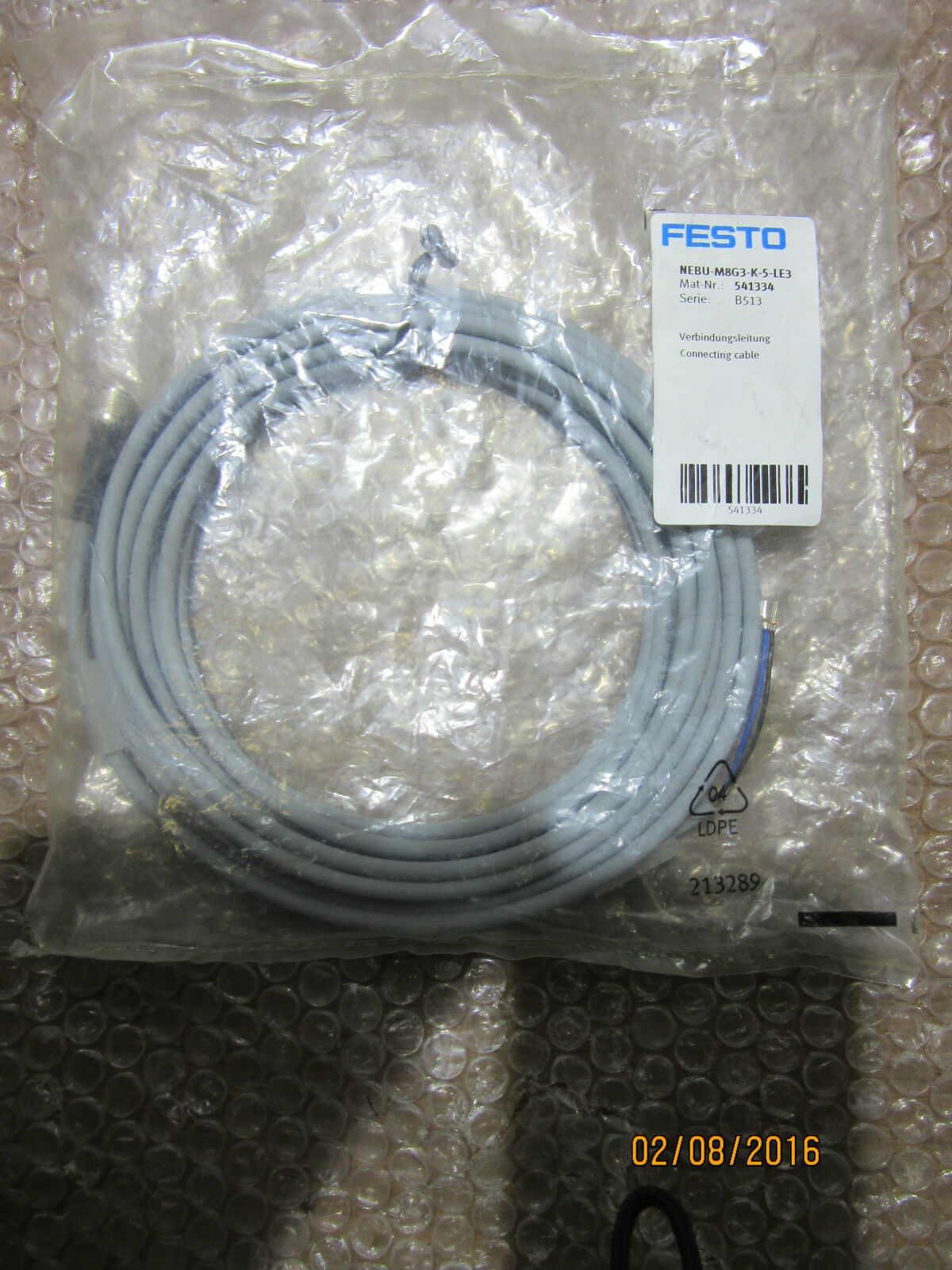 FESTO NEBU-M8G3-K-5-LE3 UNBENUTZT/UNUSED