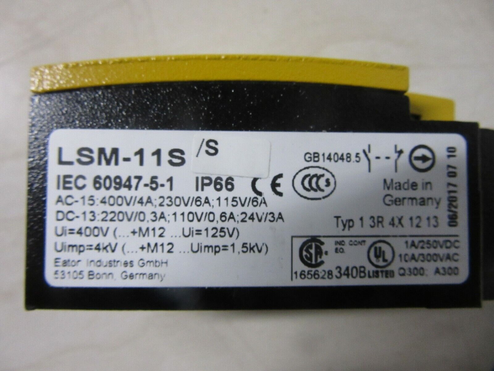 Eaton Sprungsschaltglied LSM-11S/S IP66 