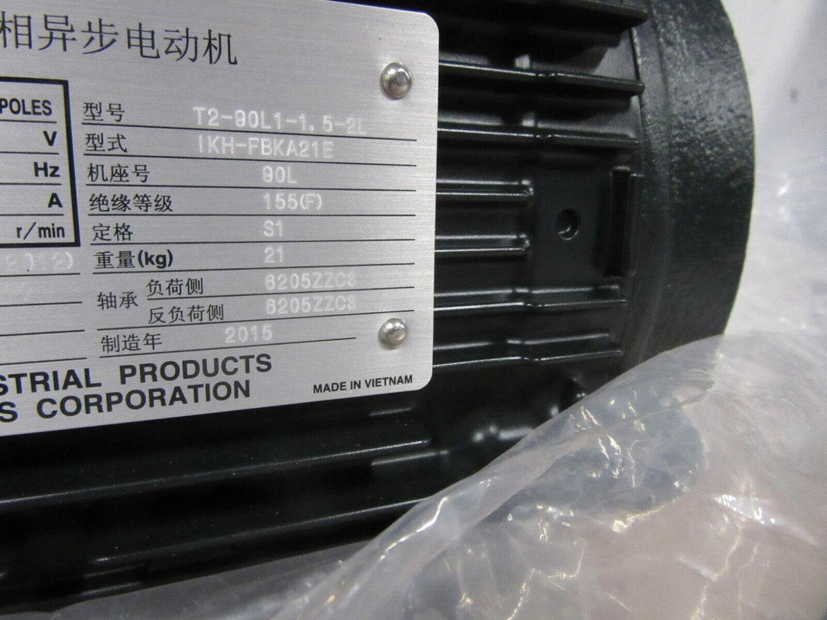Toshiba Premium Gold Motor 3 Phase Induction Motor Type IKH-FBKA21E 1.5kW 