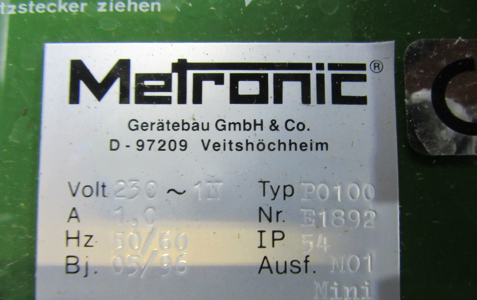 METRONIC P0100 (E1892) 078007-00/00
