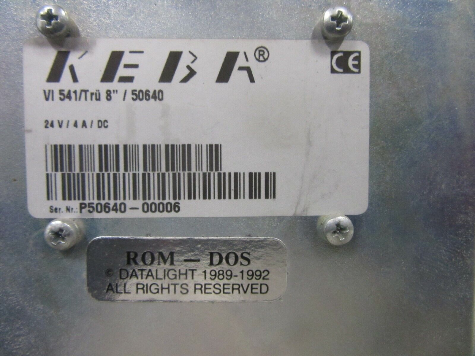 KEBA Trützschler Display Panel VI 541/ Trü 8"/ 50640