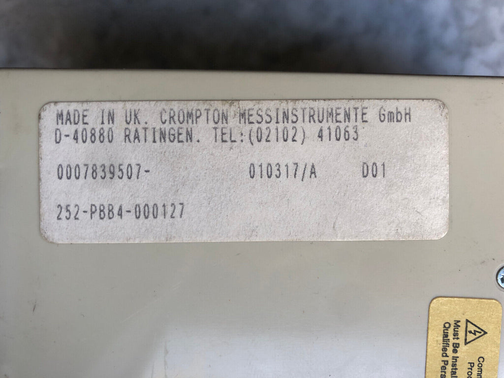 Crompton Instruments Type 252-PBBG