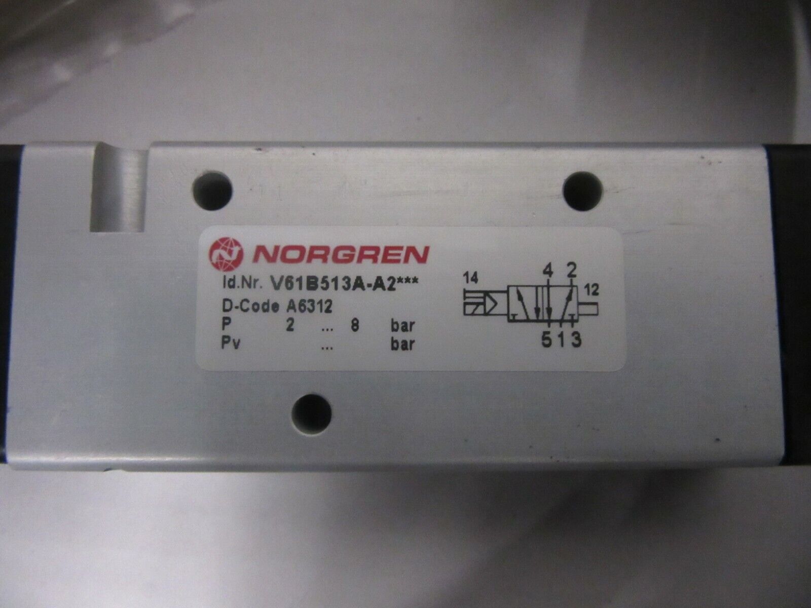 Norgren Magnetventil V61B513A-A2 8 bar Norgren S/532A max16 bar