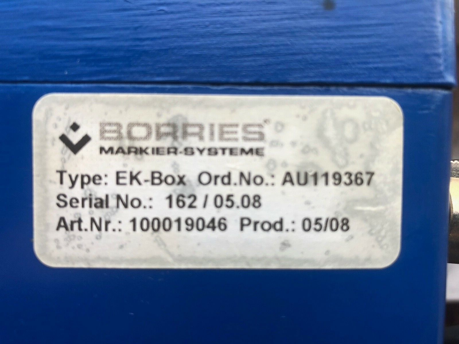Borries Markiersysteme EK-Box ZAM1-2 mit Transformator