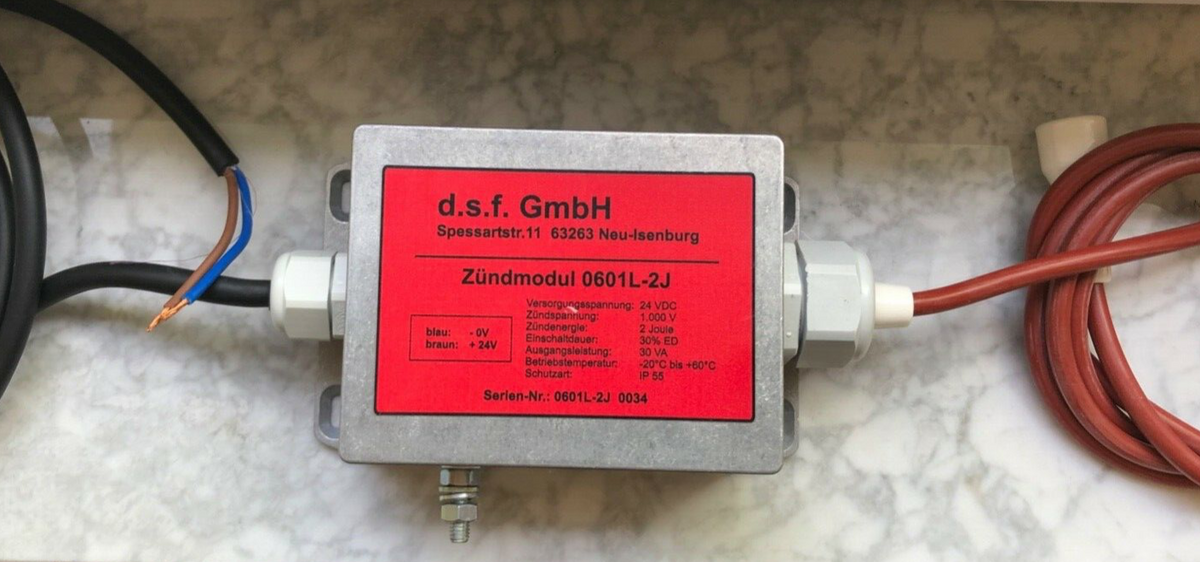 d.s.f. GmbH Zündmodul 0601L-2J, 24V, 2Joule, Zündspannung 1000V
