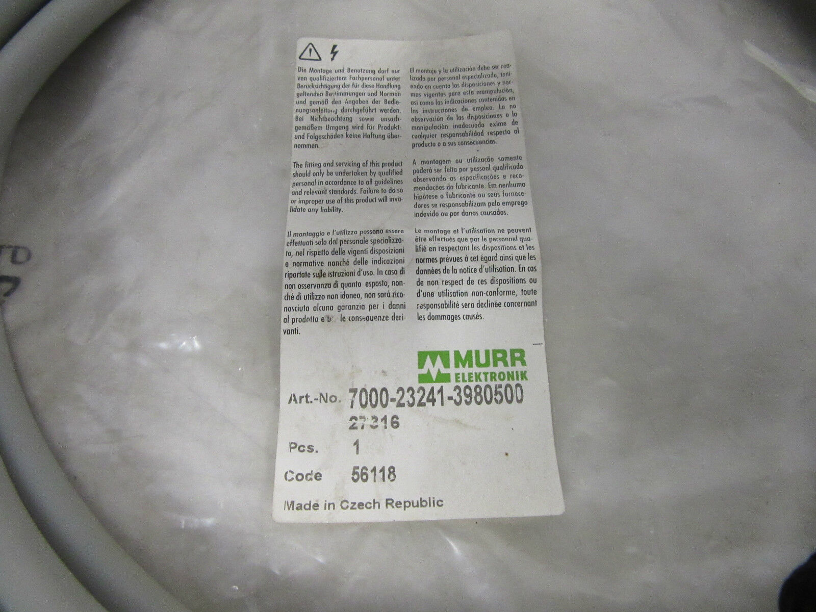 Murr Elektronik 7000-23241-3980500 -unused-