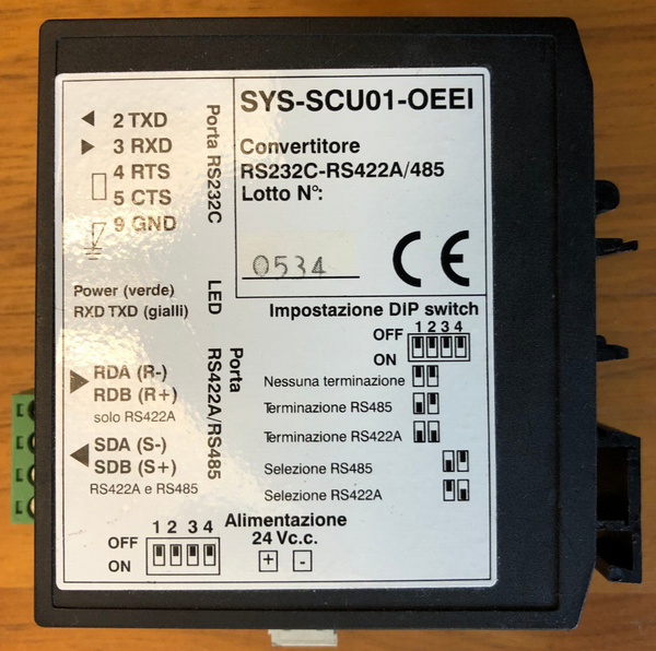 Konverter RS232-RS422 Schnittstellenwandler SYS-SCU01-OEEI