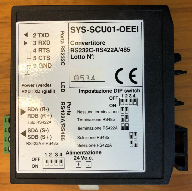 Konverter RS232-RS422 Schnittstellenwandler SYS-SCU01-OEEI