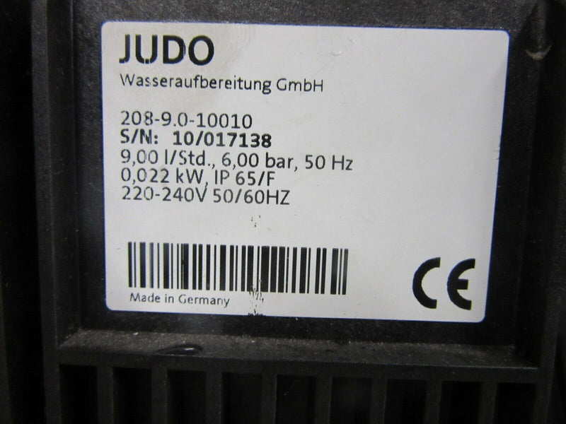 JUDO Wasseraufbereitung 208-9.0-10010 9,00l/Std 6,00bar,50Hz 0,022kW IP65/F