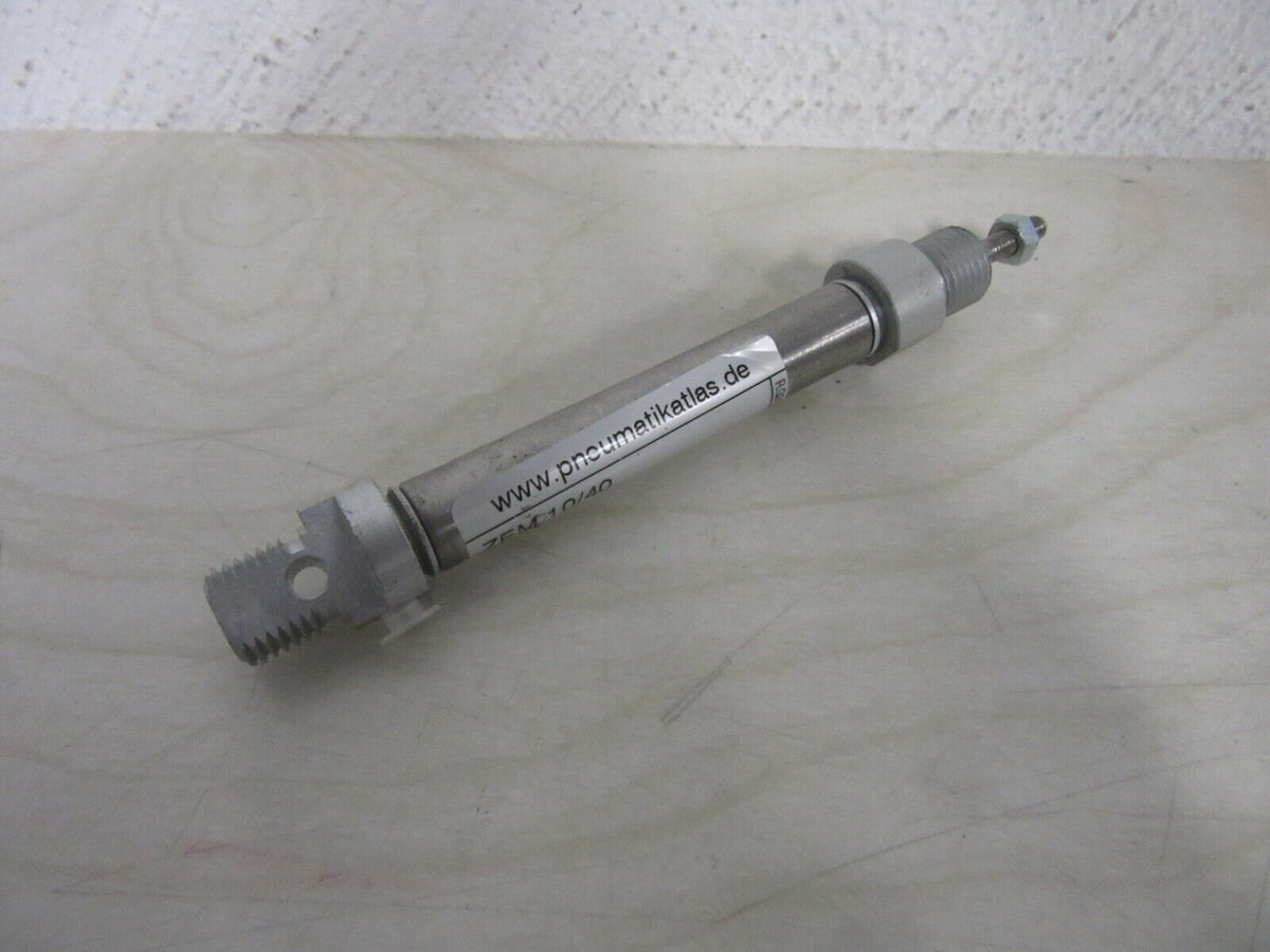 Pneumatikatlas ISO 6432-Zylinder einfachwirkend Kolben ZEM 10/40 10mm Hub 40mm