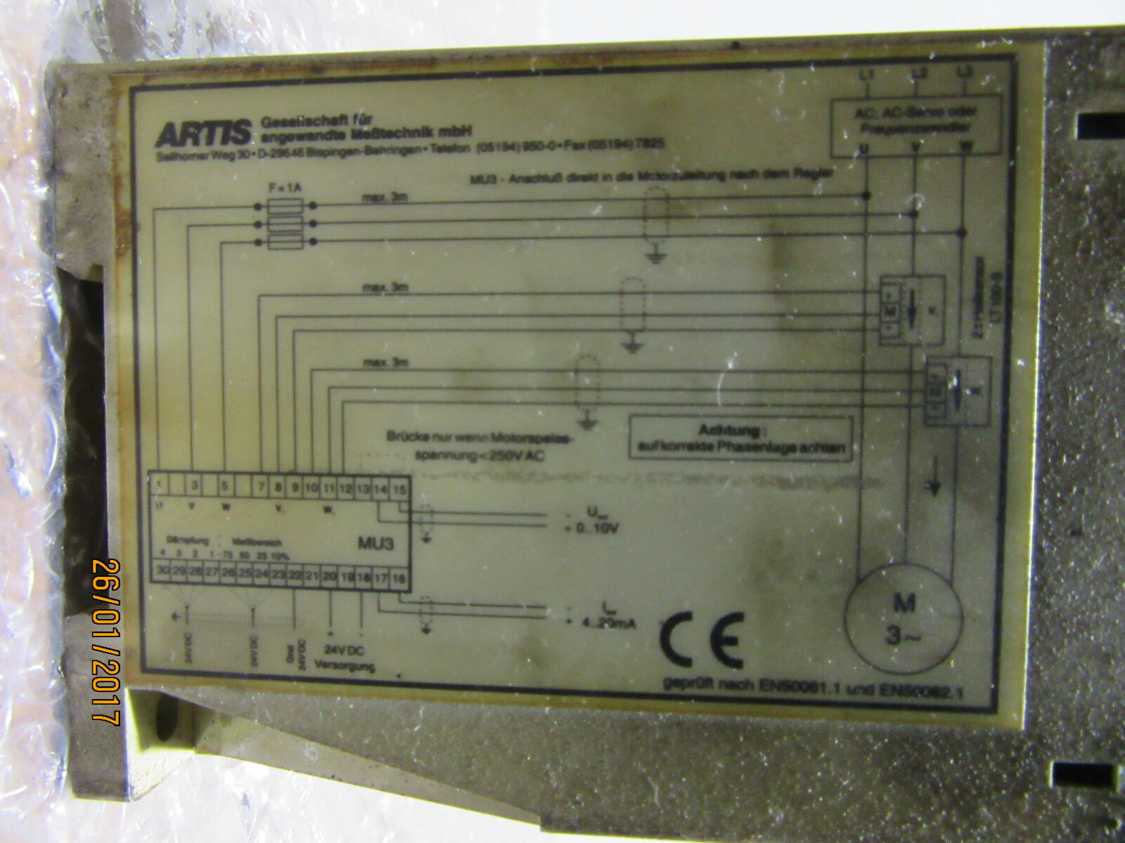 ARTIS MU3 PWM Converter MU 3/2 LA 205S mit Gebrauchsspuren -used-
