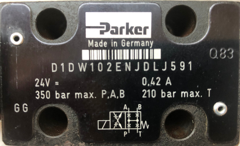 Parker Wegeventil D1DW102ENJDLJ591 24V 0,42A