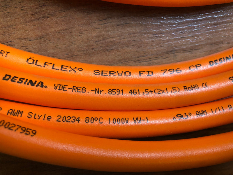 Kabel Servomotor  Länge: 7.1m, techn. Daten siehe Fotos: AWM Style 20234