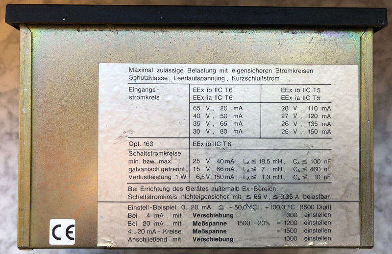 Knick 803 S2 Digital-Anzeiger ohne Hilfsenergie mit EX-Schutz