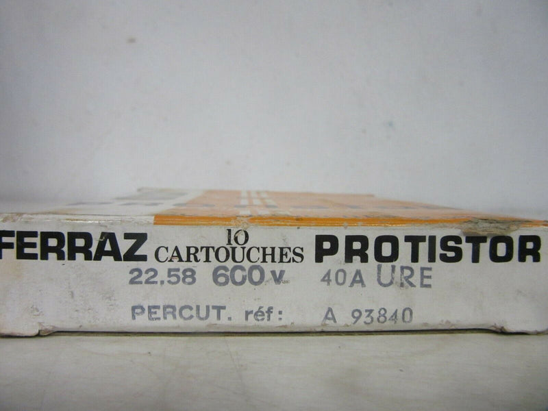 Ferraz Shawmut 621 CPURE22 40 Protistor 22x58 cylindrical fuse 600V, 40A -3pcs-