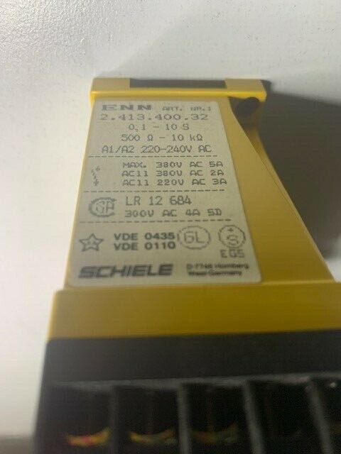 Schiele 2.413.400.32 0,1-10S 220-240V AC Zeit Relais Relay-unused