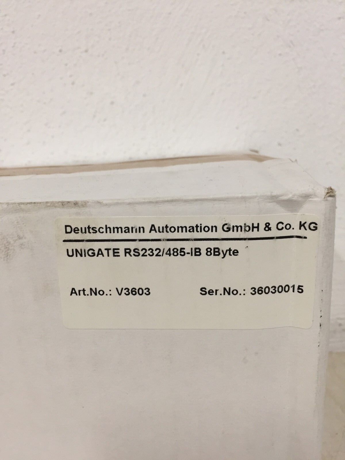 Deutschmann Automation Unigate RS232/485-IB 8Byte V3603  -unused-