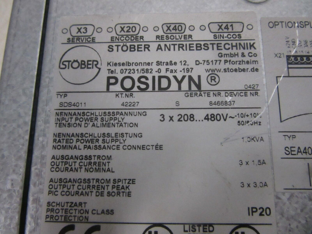 Stöber Posidyn SDS4000 SDS4011 Optionsplatine SEA4000