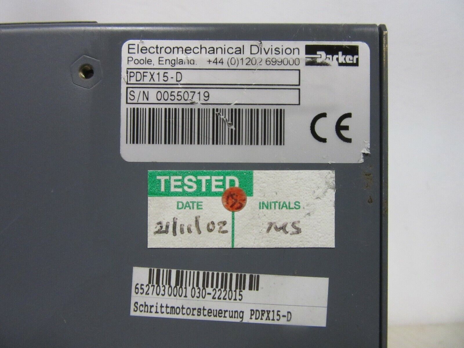 Parker Electromechanical Division Motorsteuerung PDFX15-D