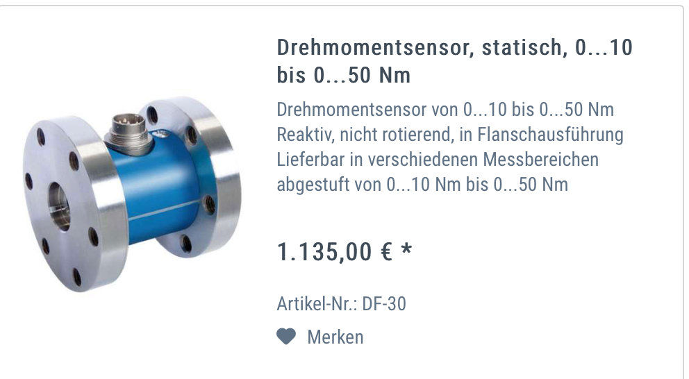 Lorenz Sensors Reaktiver Drehmomentmessflansch DF-30  +/- 20Nm
