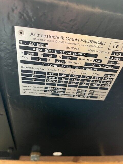 Faurndau 3-AC motor ASM 200 L 37-54-B-ff-S