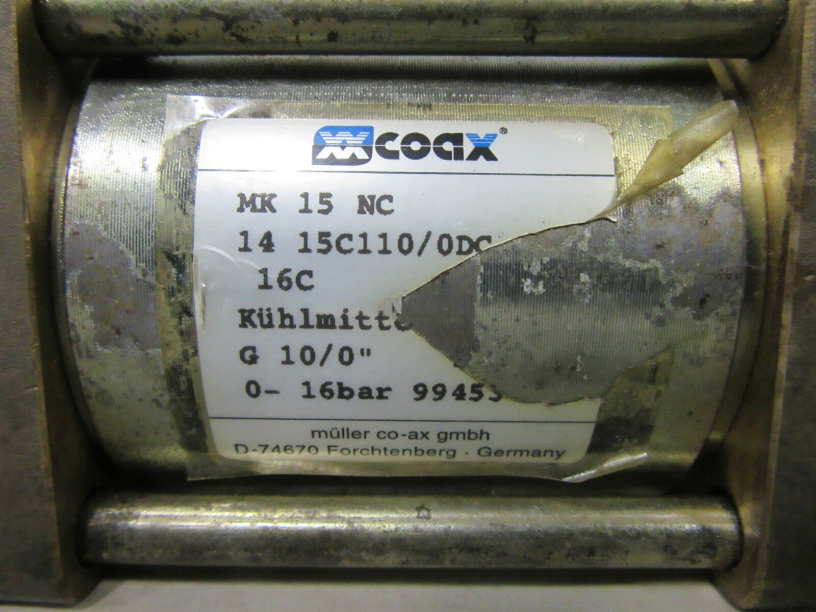 Coax MK 15 NC 0 - 16 bar - unused- 